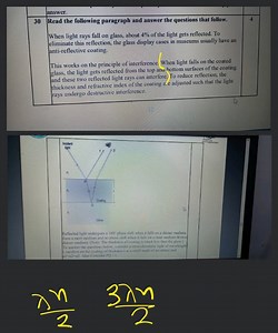 What is the path difference between rays 1 and 2 ? (Consider P ... | Filo