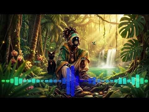 4K 🌿 Tropical Jungle Afro Beat Cosmic 🦜 | Relaxing Music for Kids to Focus, Learn & Sleep