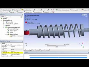 CAR SUSPENSION Analysis at 5000N force | Suspension Analysis Easy Tutorial | Ansys Easy Tutorials