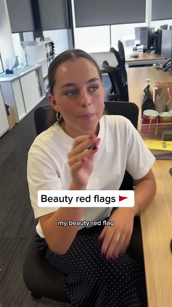 Beauty red flags in the office 🚩 Do you agree with any of these? 👀 #beauty #officelife #worklife #beautytok #beautytips