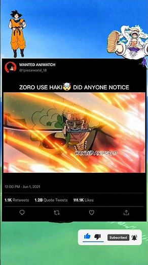 Zoro Haki 🤯 #onepiece #luffynikanikanomi #animeshorts #anime #luffy #goku #luffyedit #zoro #shorts