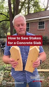 625K views · 1.2K reactions | Making stakes for a concrete slab form is easy! Watch how Danny does it in this unaired footage from a recent episode of "Today's Homeowner." #todayshomeowner #THseason25 #cuttingroomfloor #saw #wood #stakes #form #concreteslab #concrete #concretepatio #diyconcrete #diypatio #homeimprovement #reels #reelsvideo #reelsfb | Today's Homeowner | Facebook