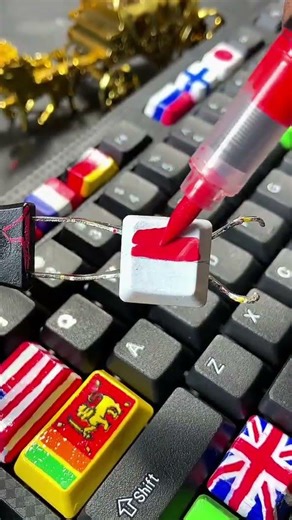 Drawing a Realistic Waving Indonesia Flag 🇮🇩 #keyboardart #diy