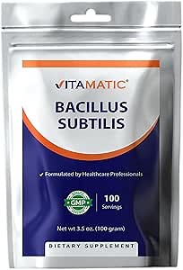 Vitamatic Bacillus Subtilis Pure Powder Probiotic Powder - Gut Health - 100 Gram - 100 Servings