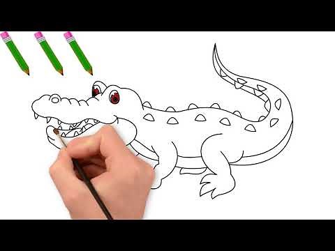 Vẽ Con Cá Sấu | Cách Vẽ Con Vật Đơn Giản | Vẽ Vui TV
