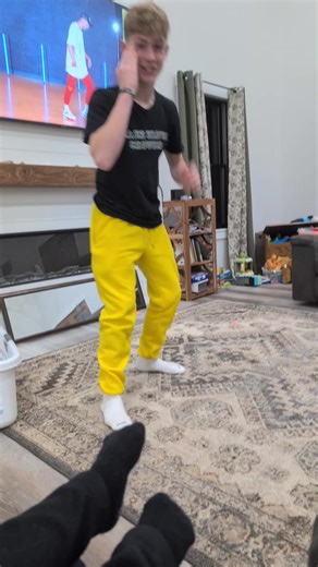 Teaching himself the moonwalk 😂 #determination #moonwalk #selftaught