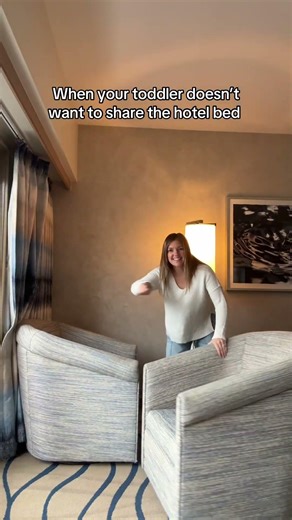 Hotel hack for when you don’t want to bring a toddler inflatable mattress (and they’ve grown out of