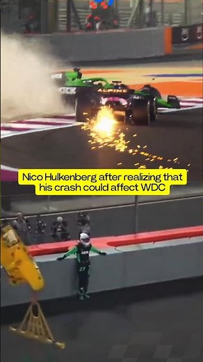 Nico Hulkenberg and Pierre Gasly crash during Qatar Grand Prix. #F1 #Formula1