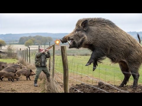 This 430lb Wild Boar Charged at Us from 10 Feet – Hog Hunting Gets Real!