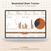 Basketball Stats Tracker Google Sheets   Printable | Basketball Stat Sheet, Box Score, Points per Game, Coach Scorebook PDF - Etsy