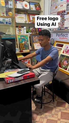 79K views · 1.2K reactions | Create a free logo using ai in a second Perfect Academy #OnlineClasses #physicalclasses #pokharanepal | Perfect Academy | Facebook