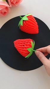 10K views · 31 reactions | Making cute strawberries by fruit net | Art, Crafts and Journals | Facebook
