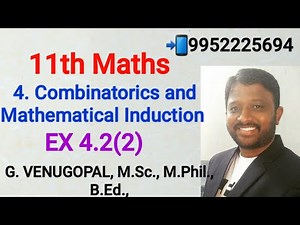 11th maths|exercise 4.2 q no 2|chapter 4|Combinatorics and mathematical induction |explained in tami