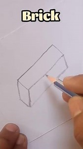 How to draw a Brick | Simple drawing #shorts