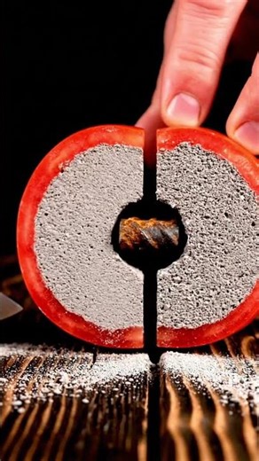 Crunching Concrete and Rebar ASMR 🎧 #asmreating #experiments #lava #food #relaxing #lavafood #relax