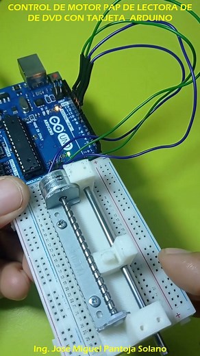 Control de un motor paso a paso de una lectrora de DVD