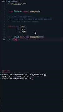 Python 3 | The Seldom-Used Itemgetter Function #programming #python