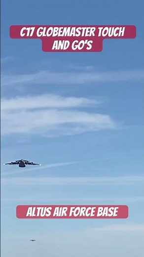 Travel to SW Oklahoma Altus Airforce Base. Watching cargo plane training.