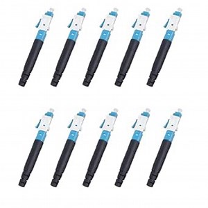 fyboptwu - 10 pcs LC Singlemode Fiber Optic Quick Assembly Connector Fiber Optic Fast Connectors Singlemode 9/125 Mechanical Connectors Adapter for 0.9/2.0/3.0/2.0 * 3.0mm Singlemode Fiber Cable