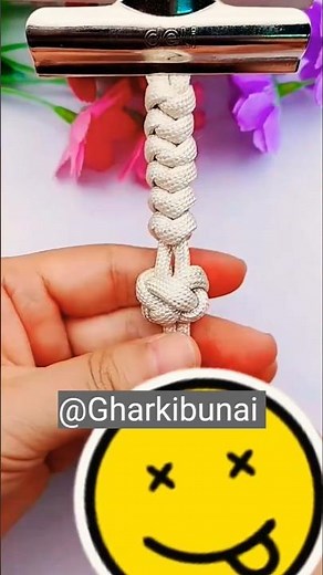 Amazing Paracord Cobra Knot Tutorial 🪢 #knitting #lifeisbutadream ‪@GharKiBunai‬