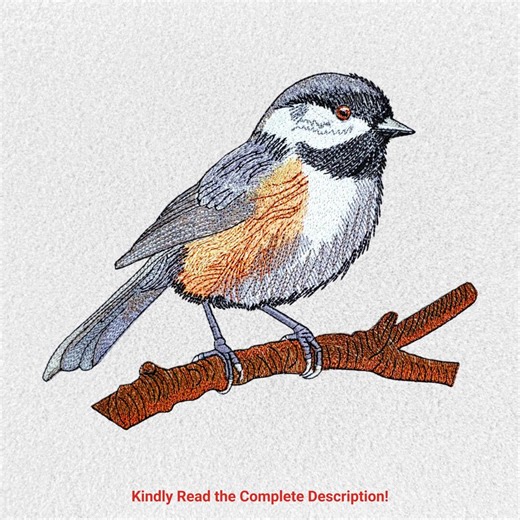 Cute Chickadee Machine Embroidery PES DST Instant Download Files Design - Etsy
