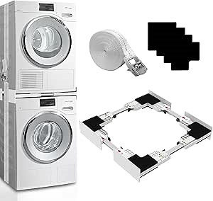 Amazon.com: Kiss Core Upgrade Washer Dryer Stacking Kit, Universal Washer Dryer Stacking Kit Adjustable 29/28/27/26/25/24 Inch, Small Space Saving Solution Stacking Kit for Washer and Dryer with Ratchet Strap : Appliances