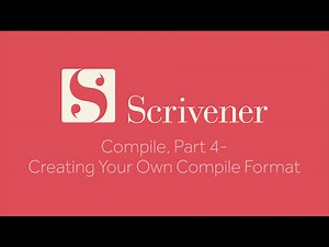 Getting Your Work Out - Compiling Your Work Part 4 - Custom Compile Format