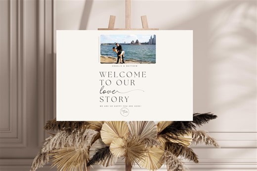 Elegant Wedding Welcome Sign Template, Elegant Photo Poster (digital Download) - Etsy