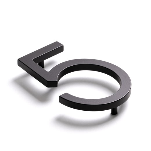 Matte Black Modern House Numbers: 5 Inch Metal Floating Address Numbers - Etsy