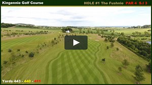 The Kingennie Golf Club Hole 01 (Drone Golf Course Aerial Flyover)