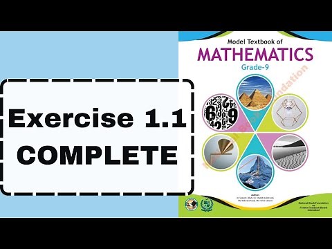 Exercise 1.1 |Model Textbook Of Mathematics| Grade 9 | National Book Foundation| Mathematisry