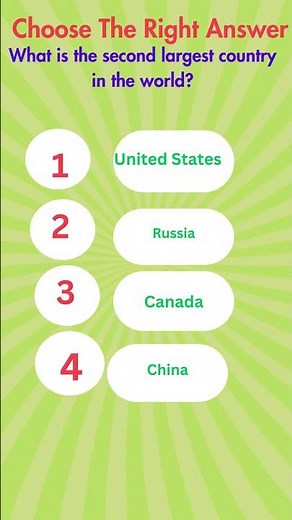 What is the second largest country in the world?