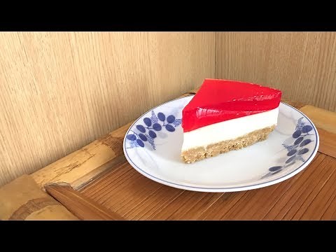 How to make Strawberry Jelly Cheesecake Easy No-bake recipe