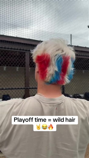 It ain’t playoff baseball without the bleach job 😂 (via wfha.baseball) #funny #baseball #playoffs #hair #fyp