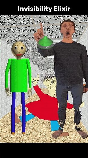 Invisibility Elixir - Short story - [Baldi's basics] #shorts #funny #gaming #baldisbasics #mod