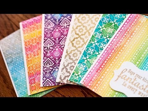 Easy Distress Ink Watercolor Backgrounds (With Iron-Off Embossing)