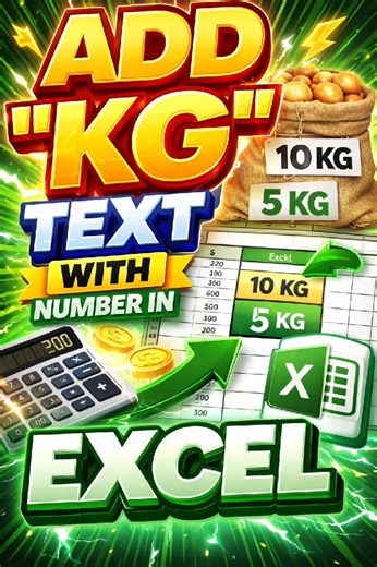 Custom Text in Number | MS Excel Number formatting #excel