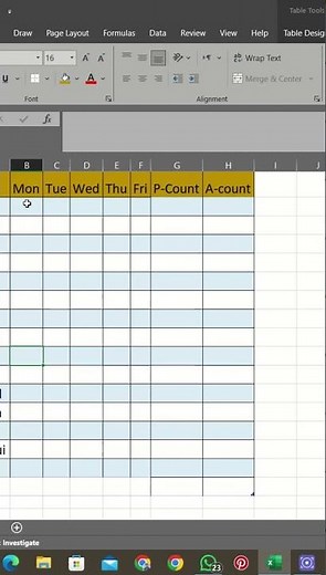 Excel Attendance Sheet Formula: Count Present & Absent with Cross & Tick Marks | #attendancesheet