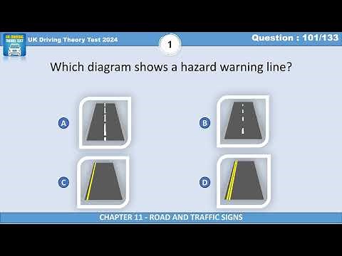 Recognizing Hazard Warning Lines | UK Driving Theory Test