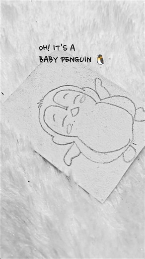 How to Draw a Baby Penguin | Cute Baby Penguin in Just 2 Minutes #youtubeshorts #art #shorts