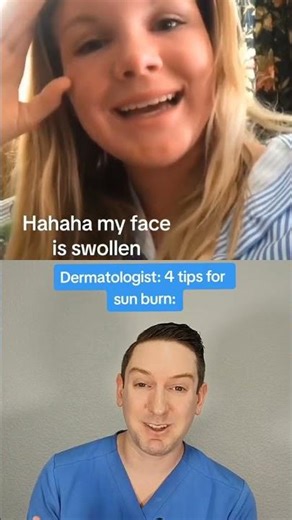 4 Sunburn tips from a dermatologist! #sunburn #howto #dermatologist