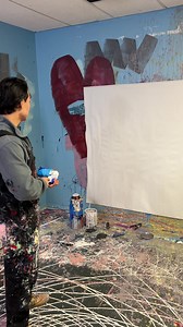 Collab with my good friend Jerry Zeng using Tonester Paints Olive Black! What a fun way to use a super soaker to make an entire abstract mountain landscape! | Cole's Color