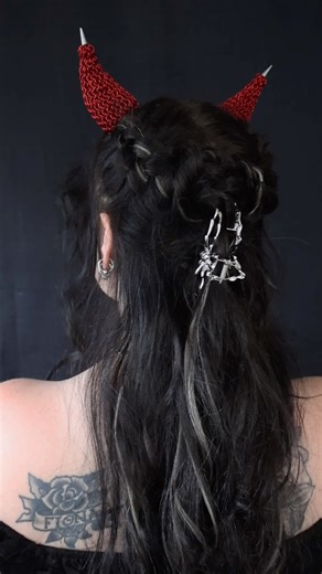 I Made Chainmaille Horns for Halloween! | #chainmaille #chainmail #costume #halloween