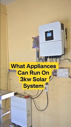 What Appliances Can Run On 3kw Solar System