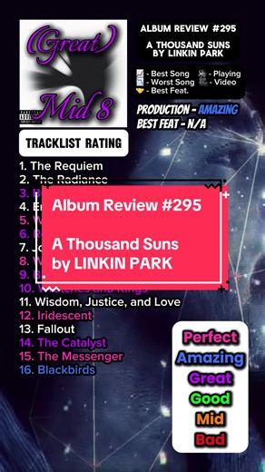 Album Review #295 A Thousand Suns by LINKIN PARK #fyp #albumreview #linkinpark #athousandsuns