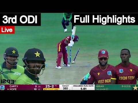 Pakistan Vs West Indies 3rd ODI Match Full Highlights 2025 Pak vs WI 3rd ODI Highlights Today