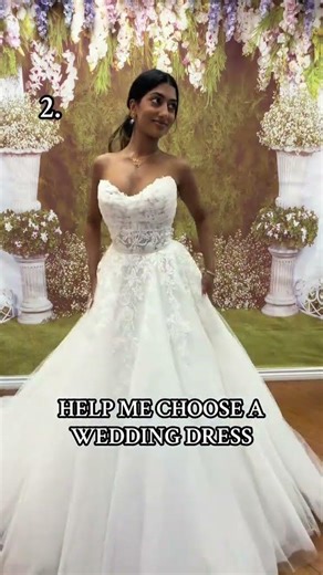 Can you help me choose between these 3 wedding dresses? #shorts