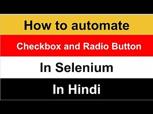 How to automate checkbox and radio button in Selenium | Selenium Tutorial | Selenium in Hindi