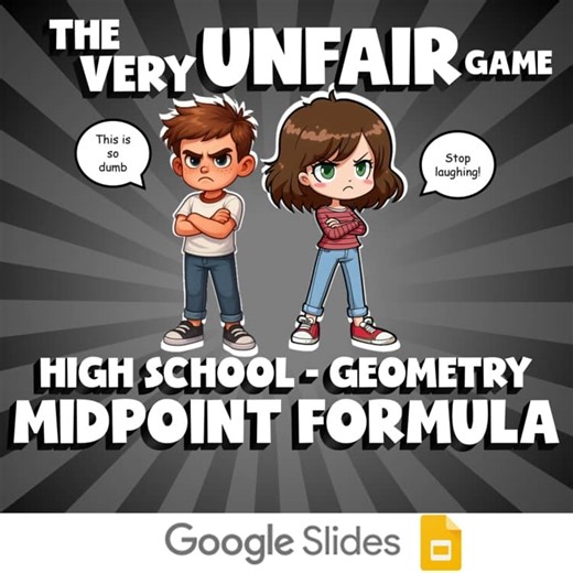 Midpoint Formula VERY UNFAIR GAME - No Prep Geometry Math Review Activity