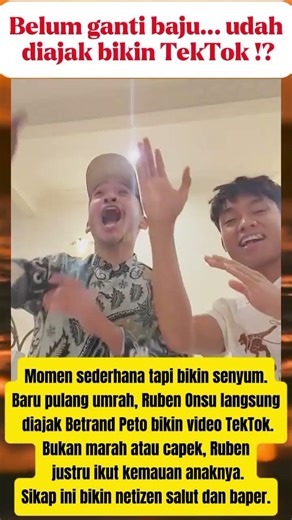 Just returned from Umrah, Ruben Onsu immediately obeyed Betrand!!? #rubenonsu #onyo #tiktok #shor...